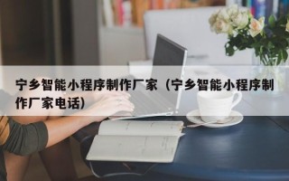 中国台湾宁乡智能小程序制作厂家（宁乡智能小程序制作厂家电话）